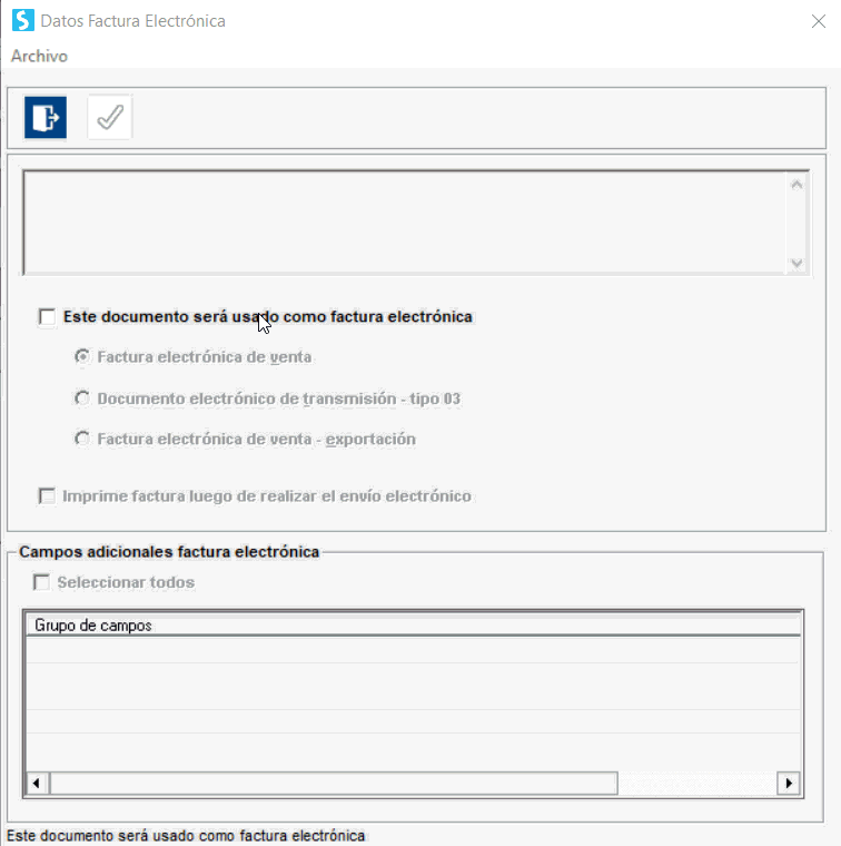 Configura factura venta electrónica 7