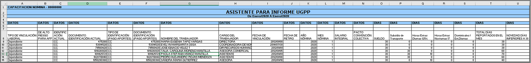 Informe de UGPP 6