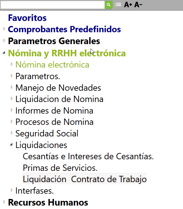 Liquidación contrato de trabajo 2