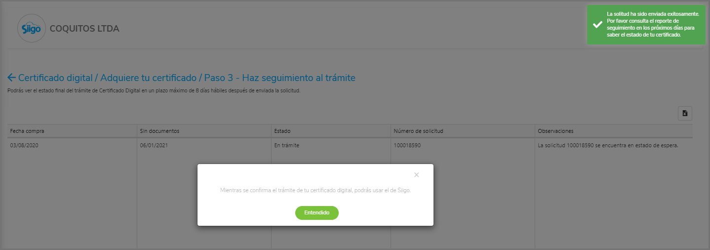Solicitud certificado digital propio 8