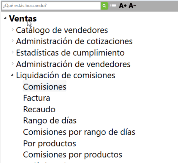 comisiones por productos 1